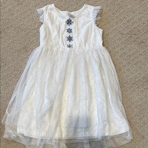 Hanna Andersson size 6-7 Elsa Frozen II dress with embroidery and tulle